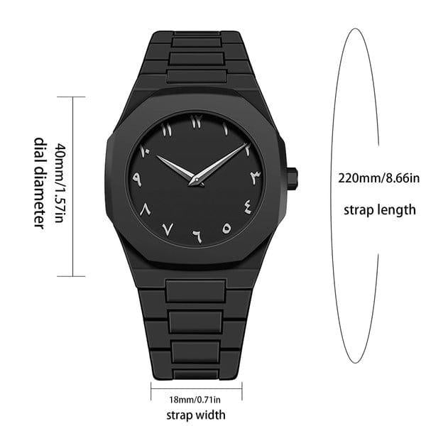 Black Arabic Aura Watch